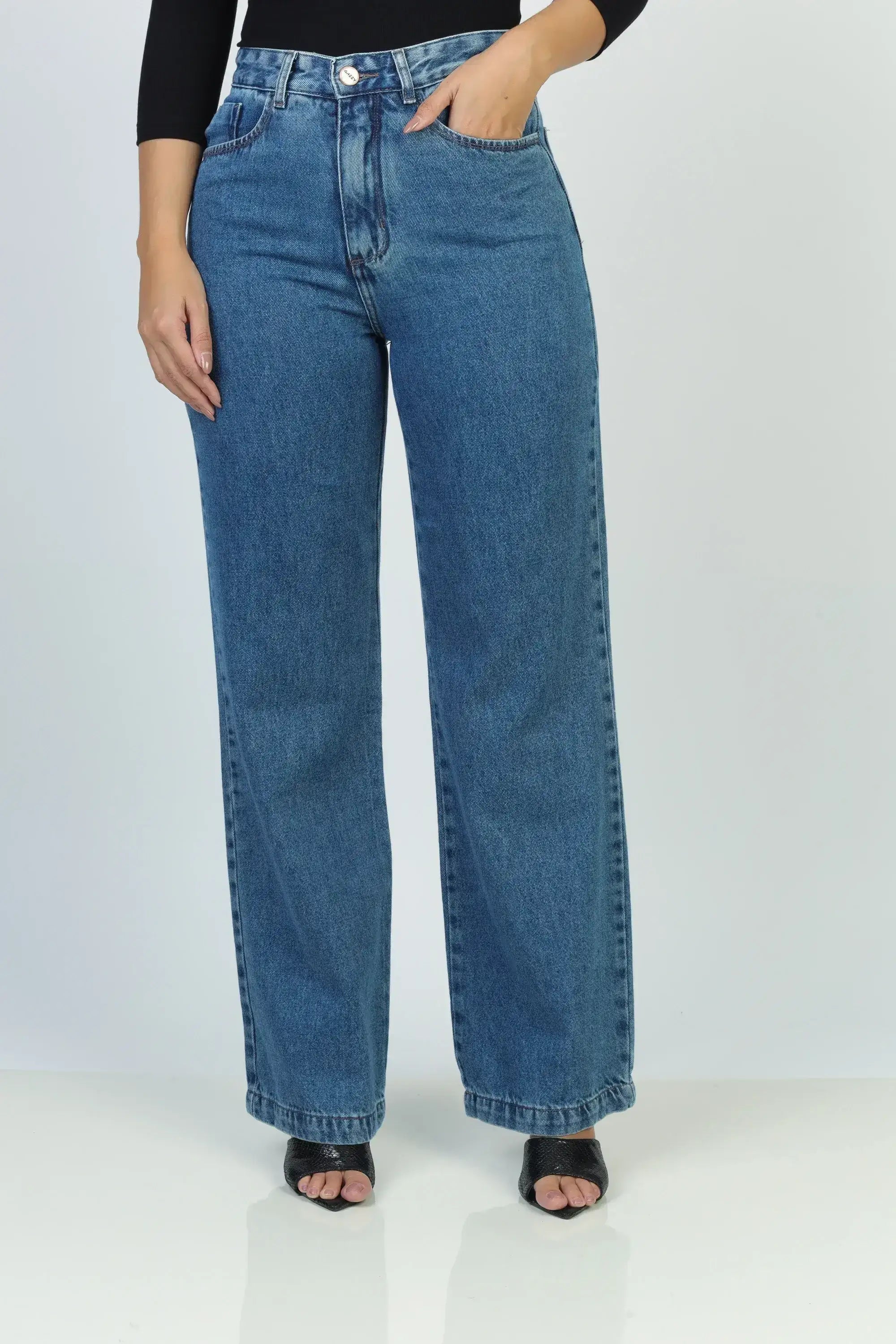 Calça Jeans Wide Slim