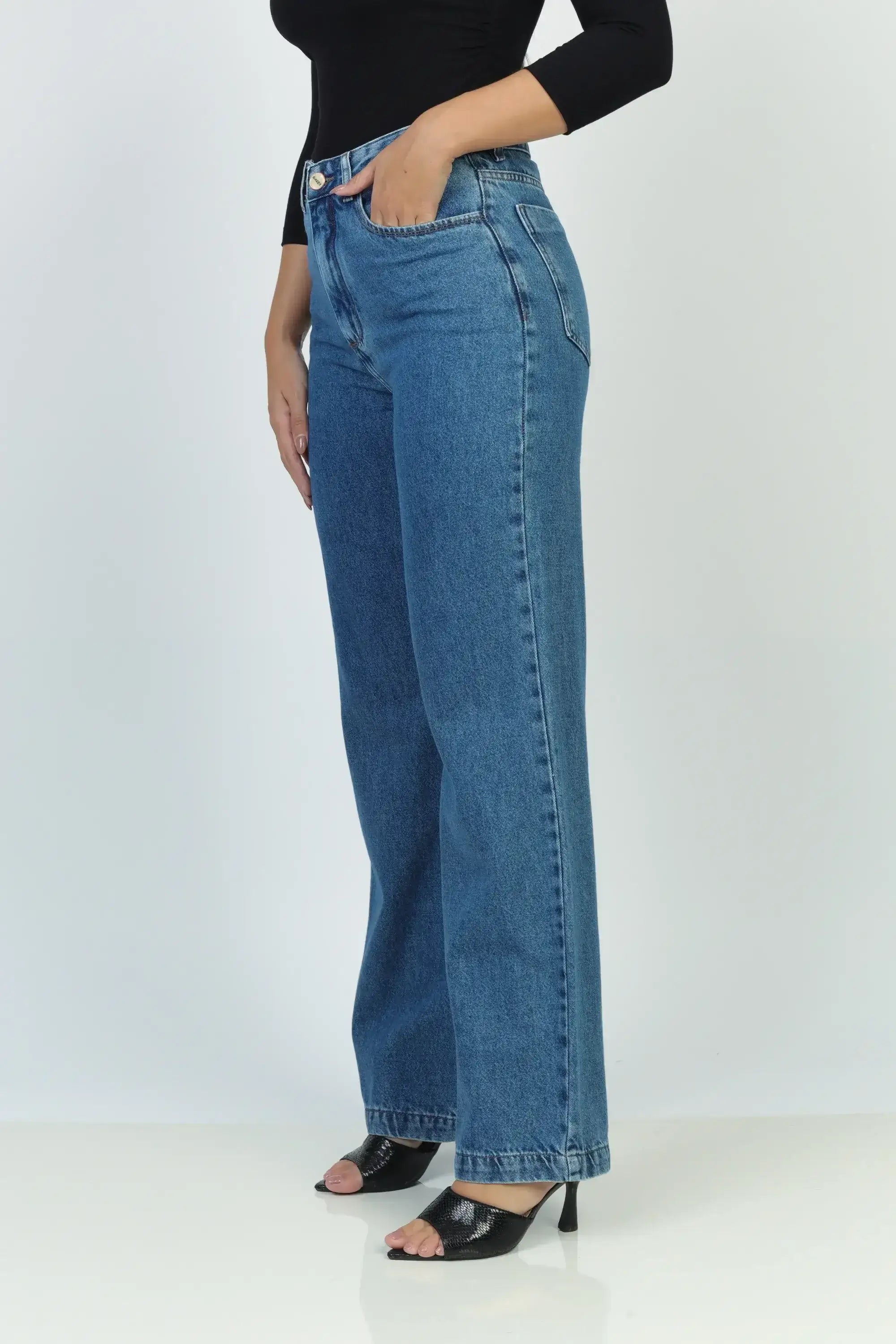Calça Jeans Wide Slim