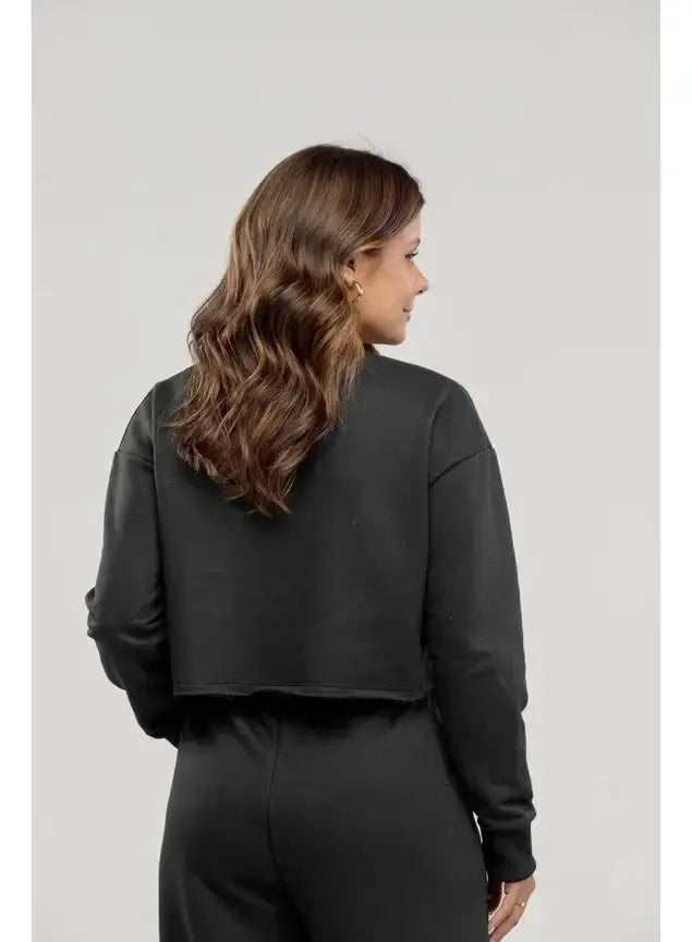 Blusa Cropped de Moletom