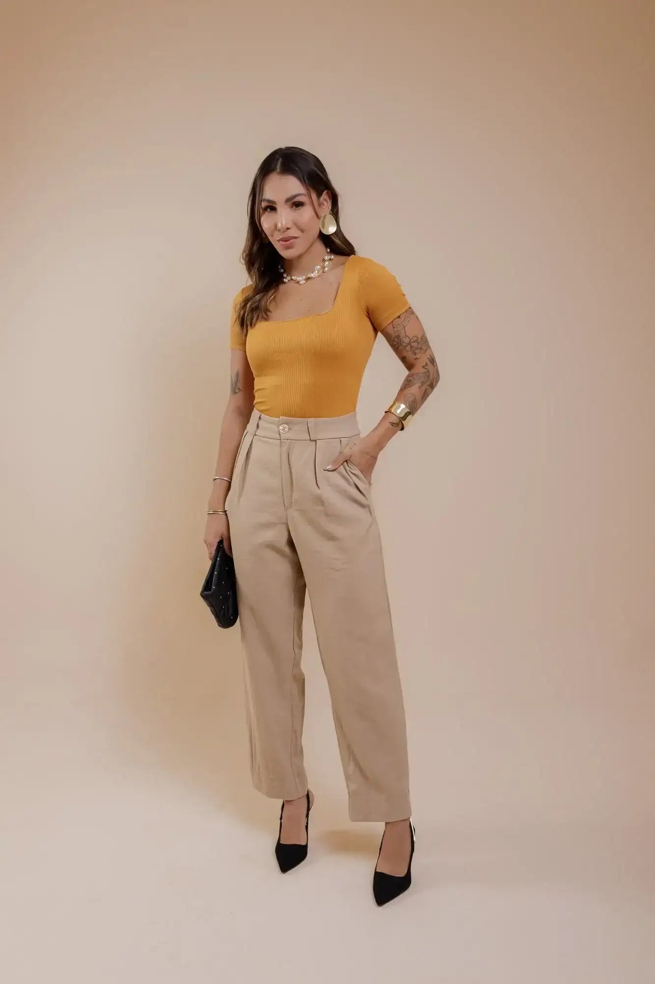 Blusa de Ribana (Decote Quadrado)