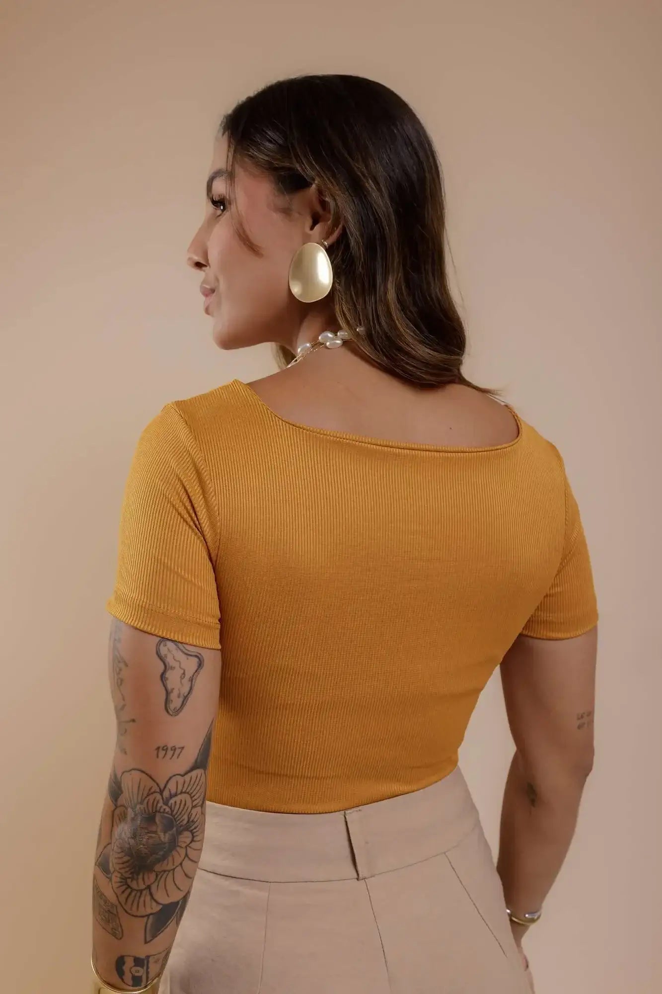 Blusa de Ribana (Decote Quadrado)