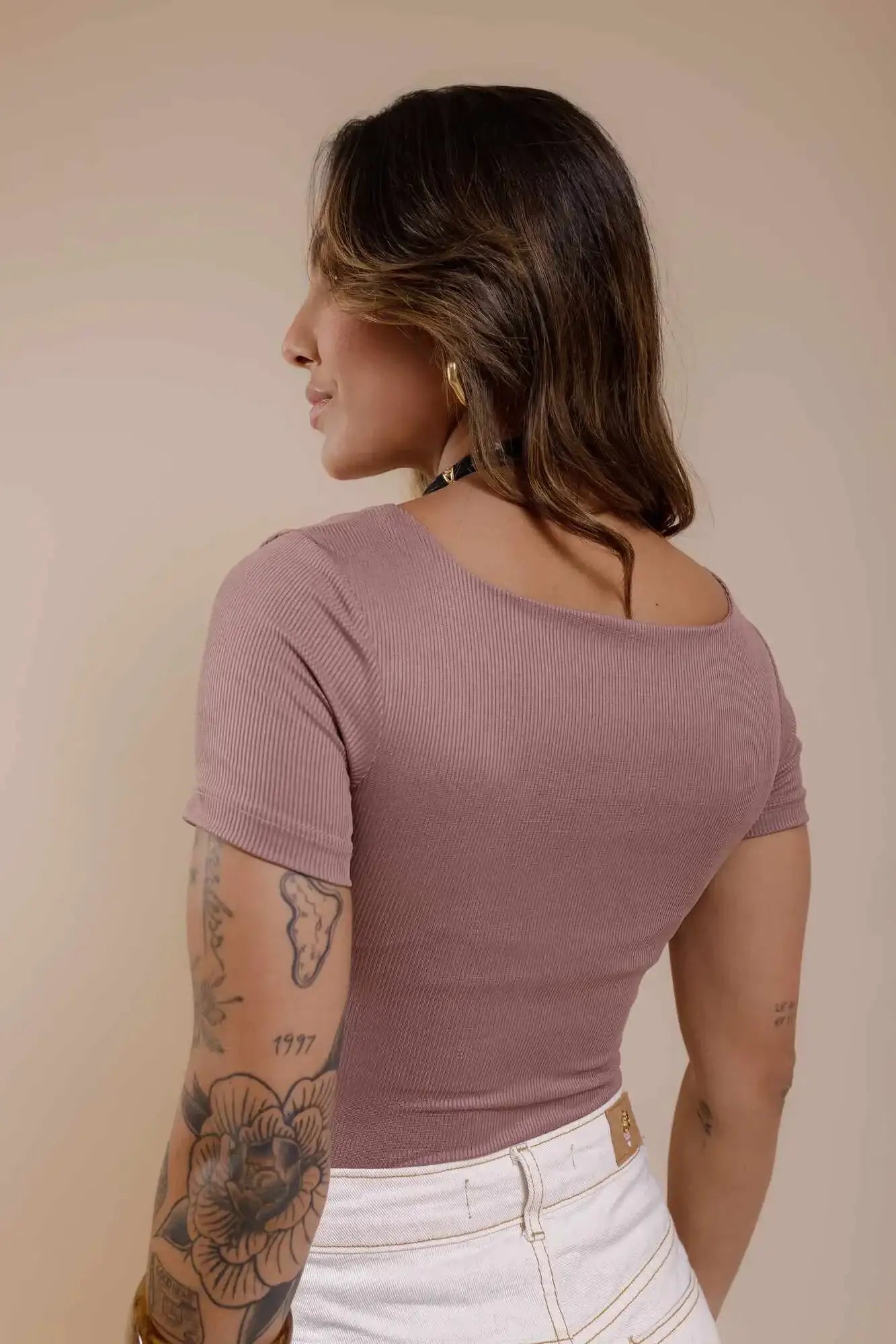 Blusa de Ribana (Decote Quadrado)