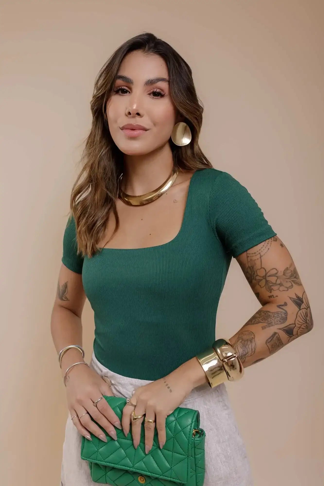 Blusa de Ribana (Decote Quadrado)
