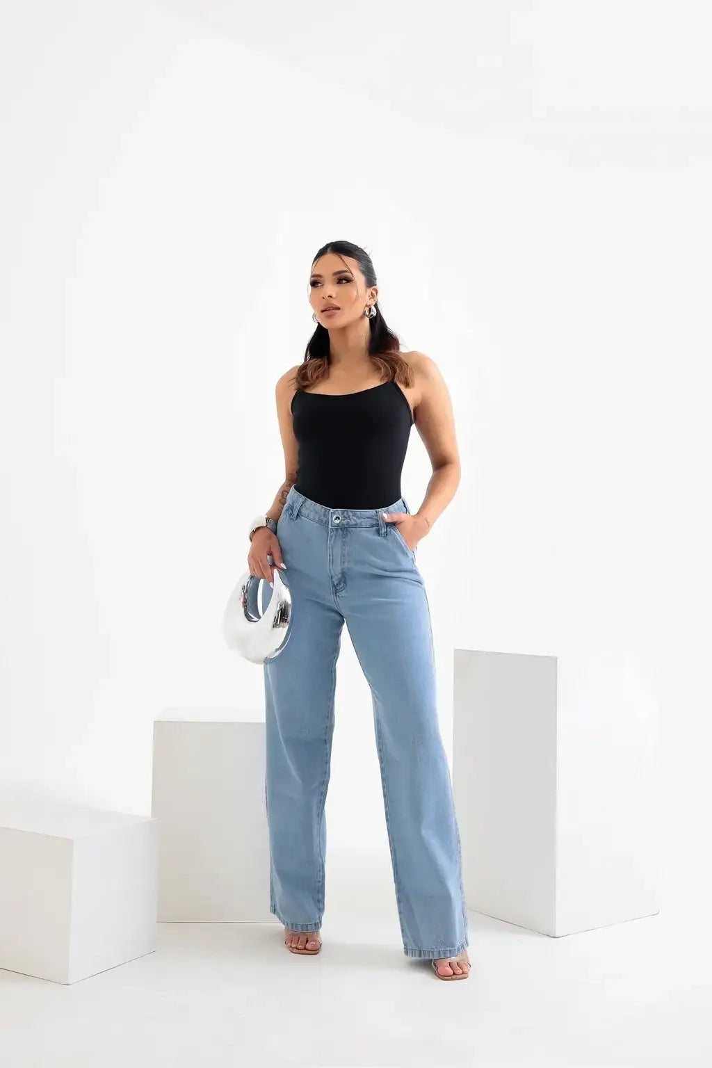 Calça Jeans Reta