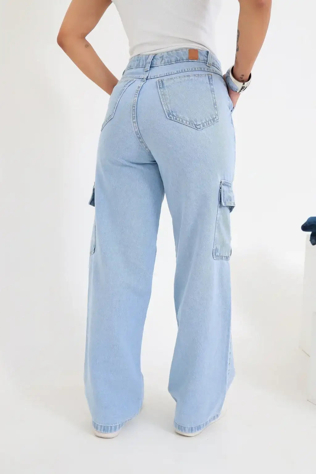 Calça Jeans Cargo