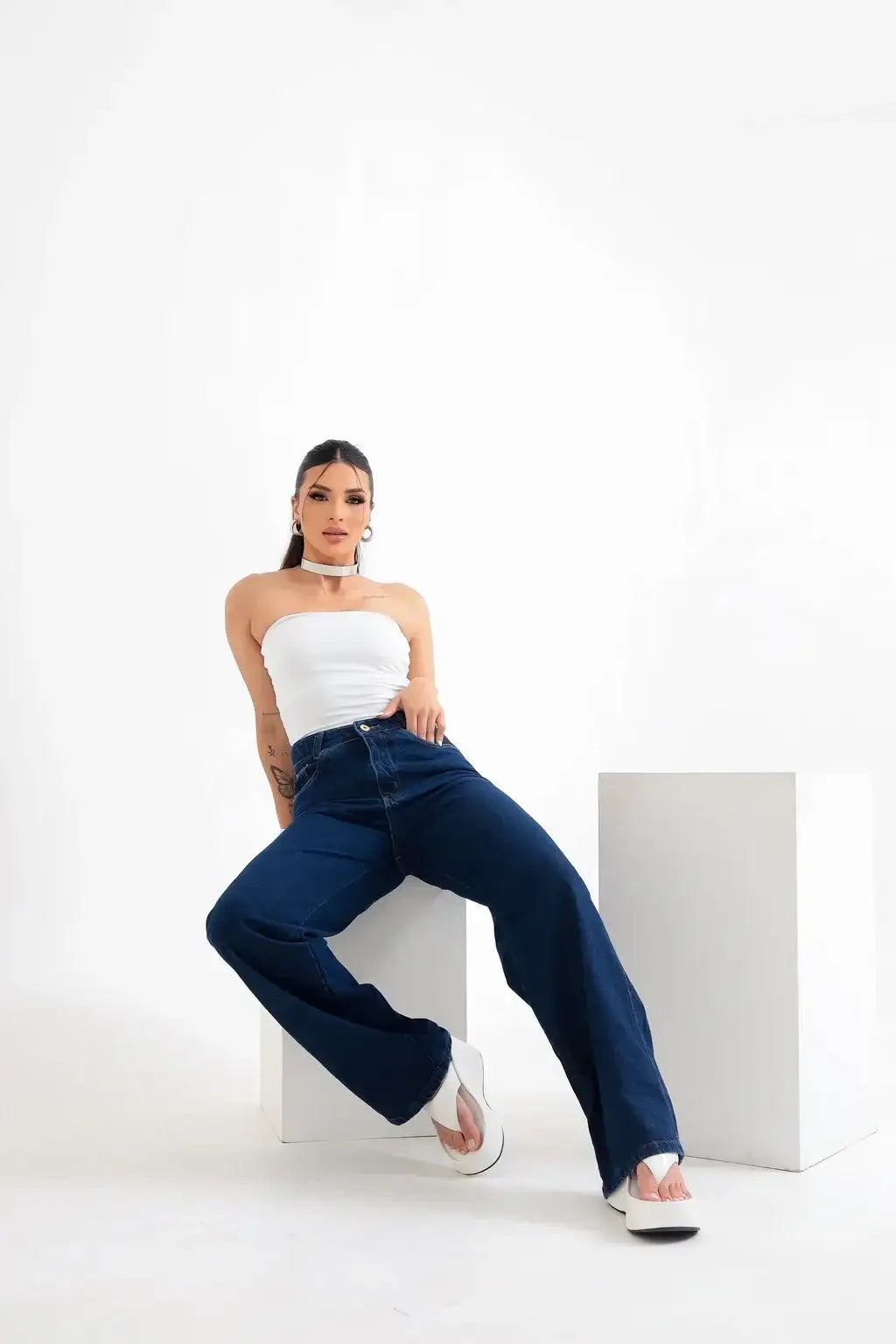 Calça Jeans Wide Leg