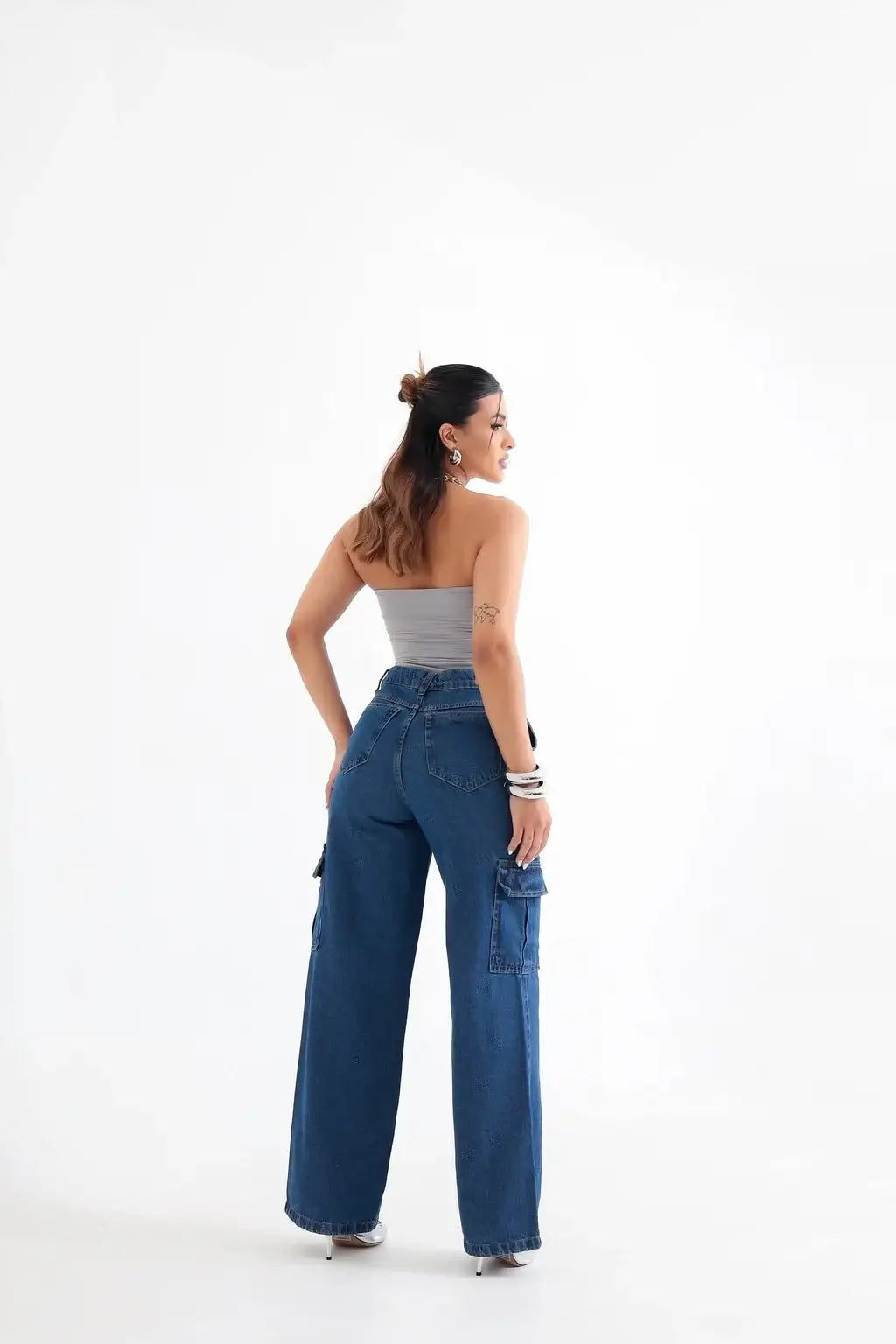 Calça Jeans Cargo