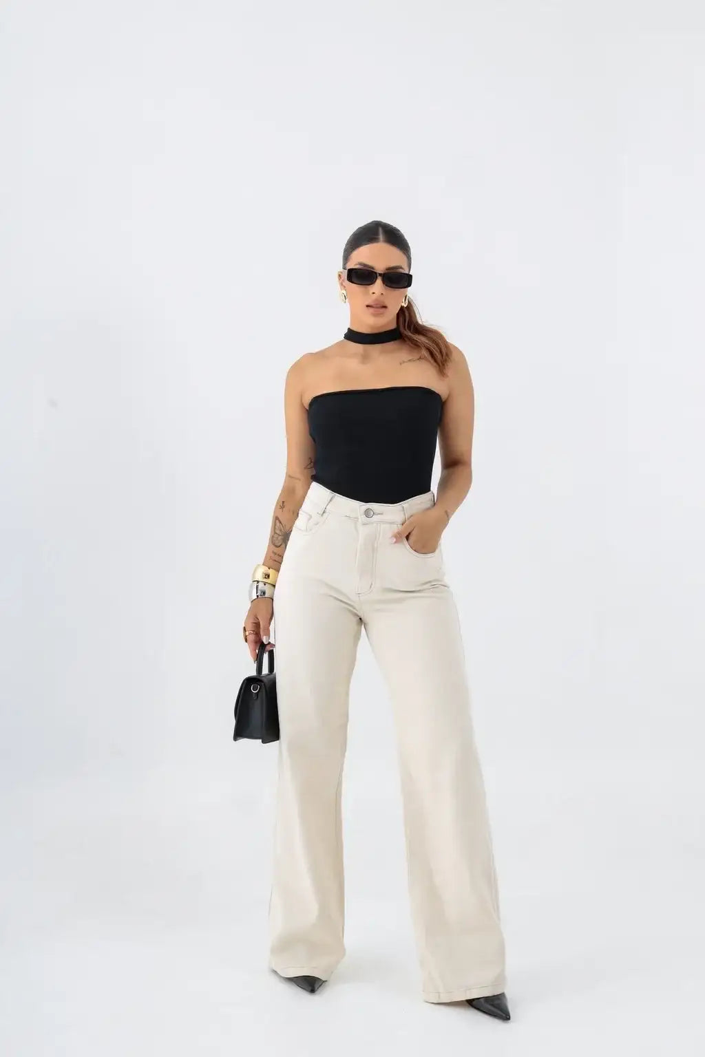 Calça Jeans Wide Leg