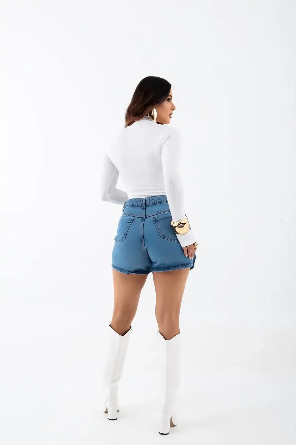 Blusa Gola Alta Manga Longa