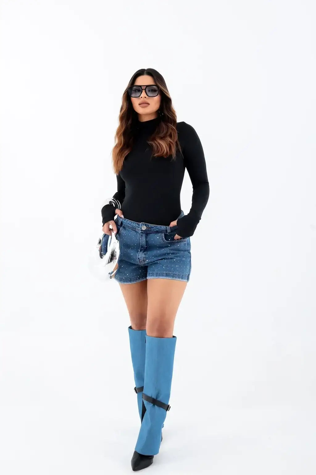Blusa Gola Alta Manga Longa