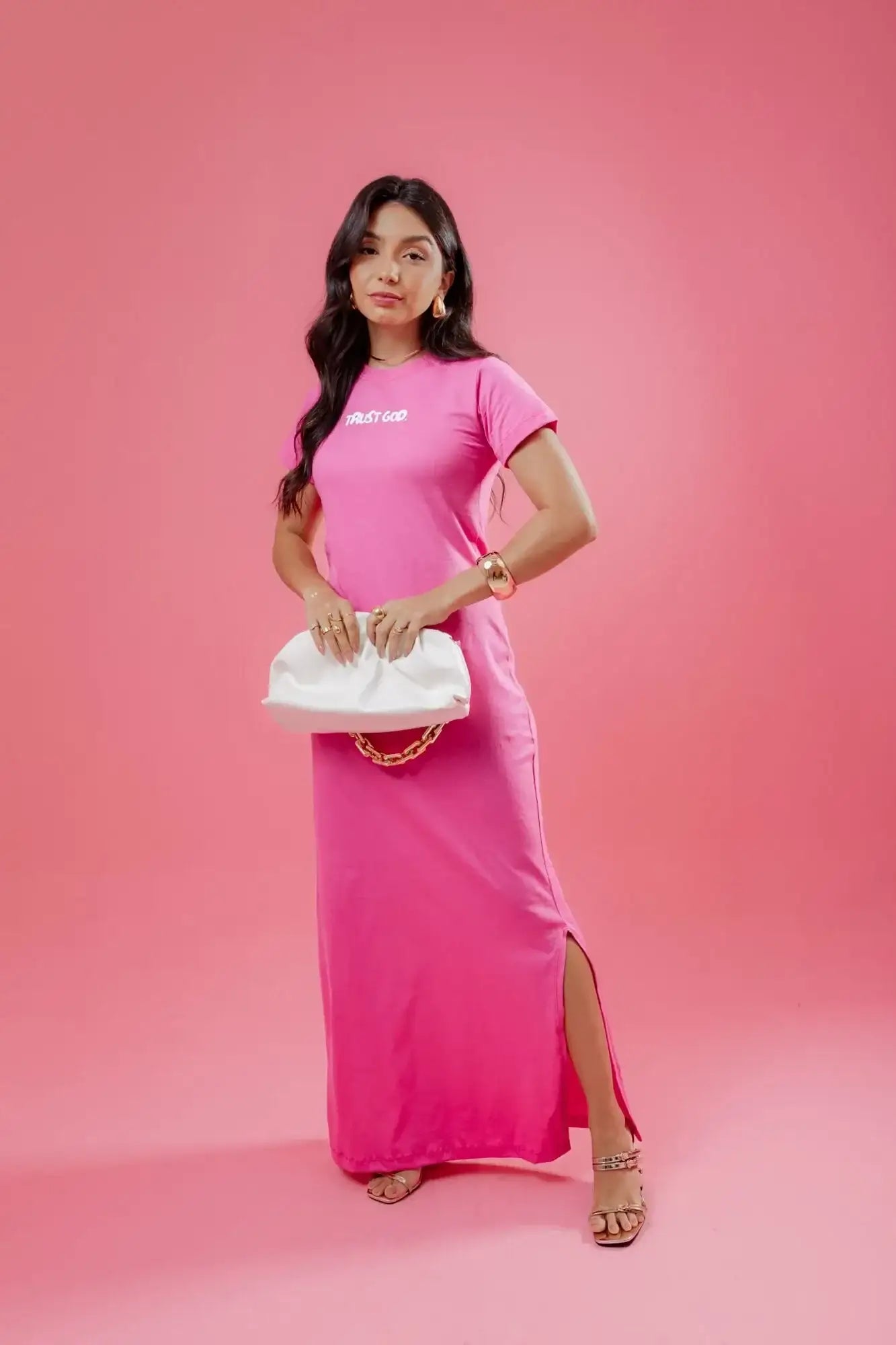 Vestido longo Estampado