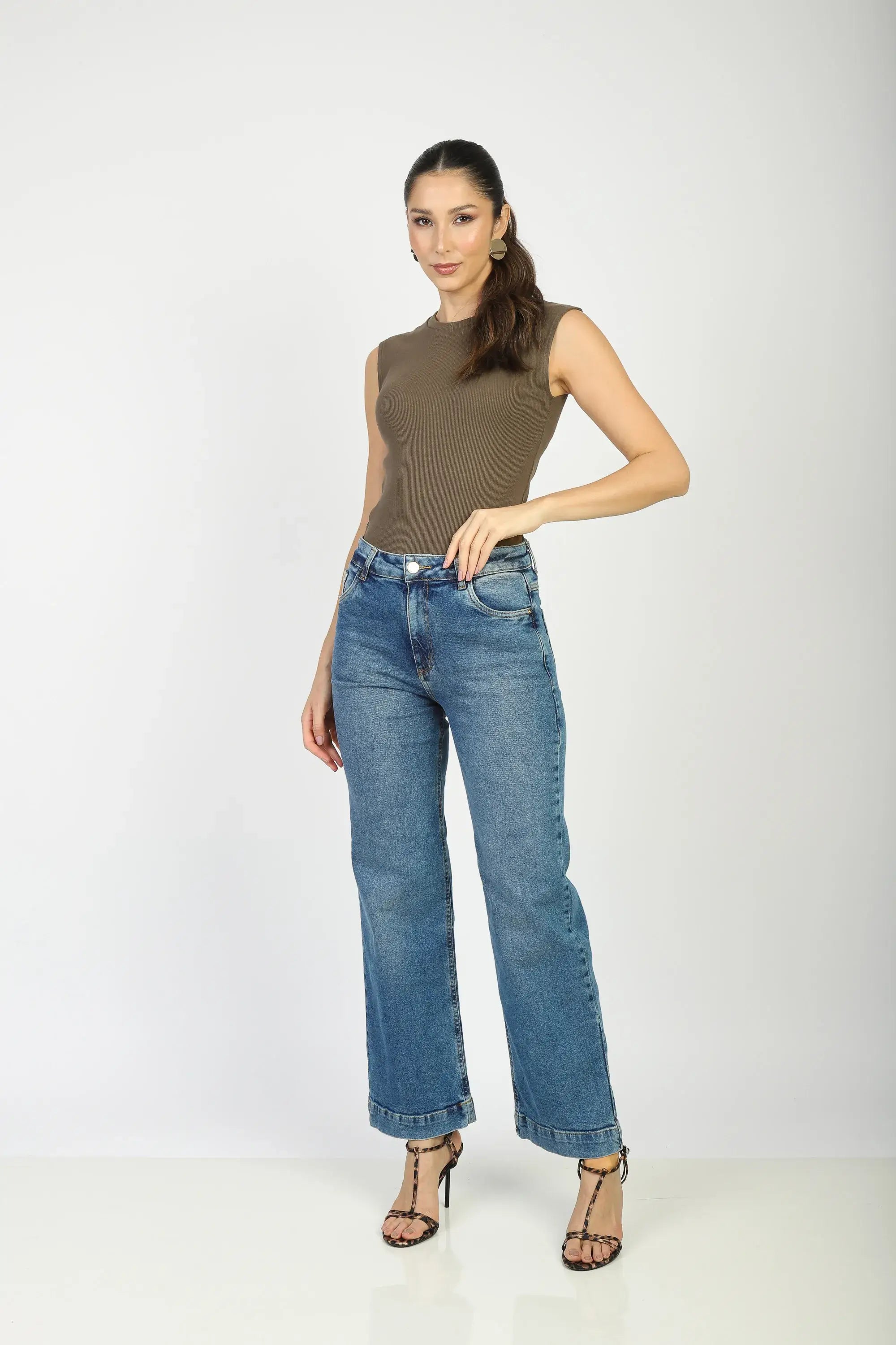 Calça Jeans Reta