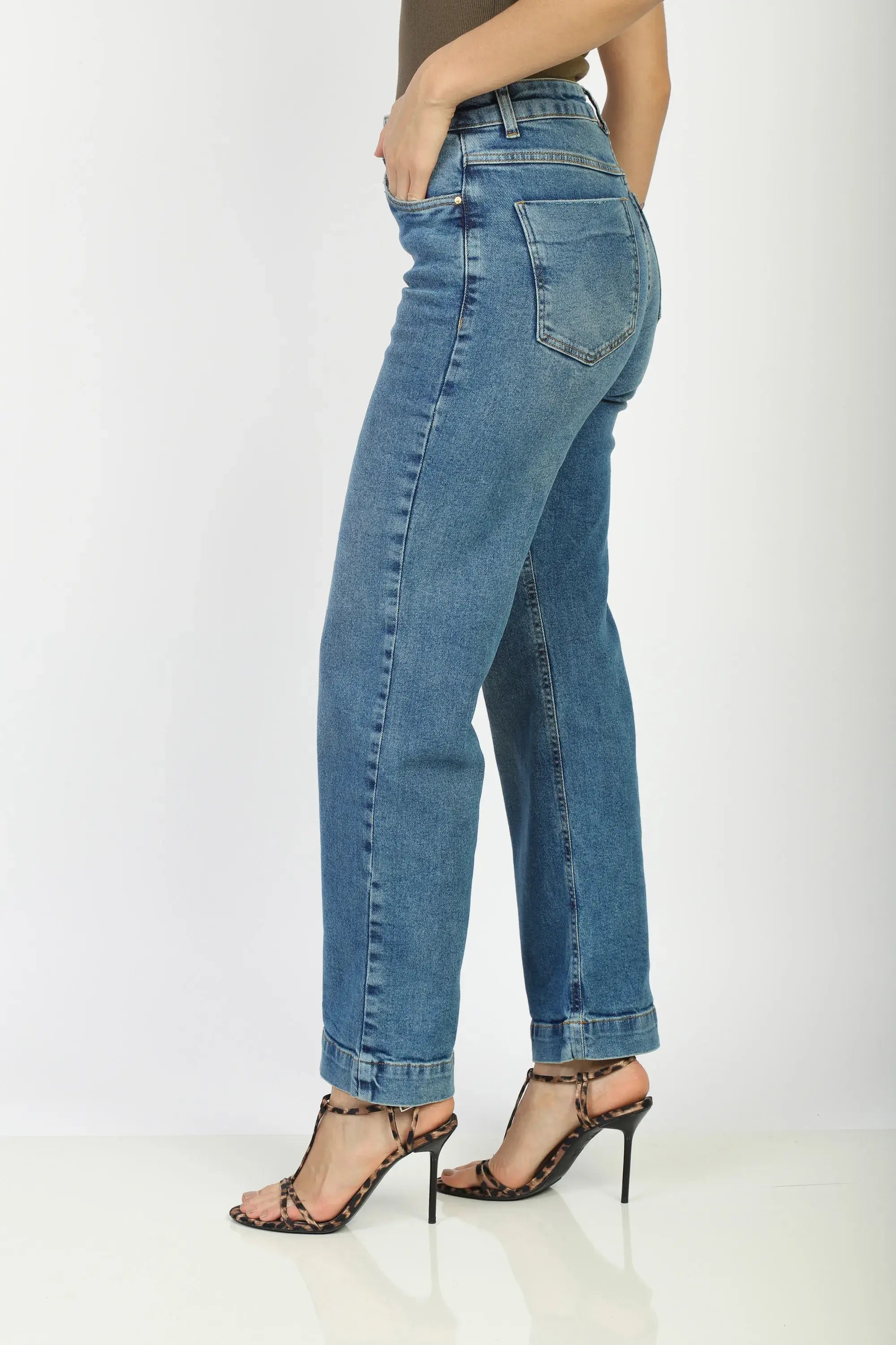 Calça Jeans Reta