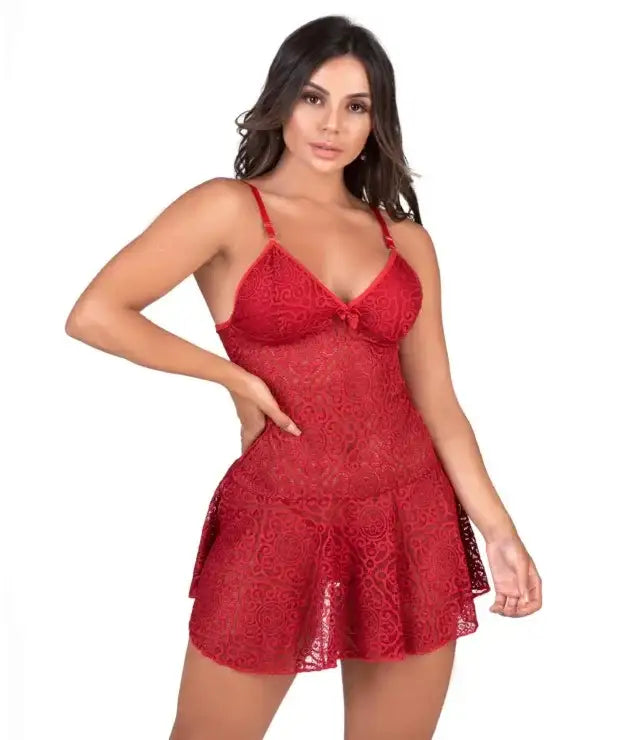 Camisola de renda com calcinha – Fernanda