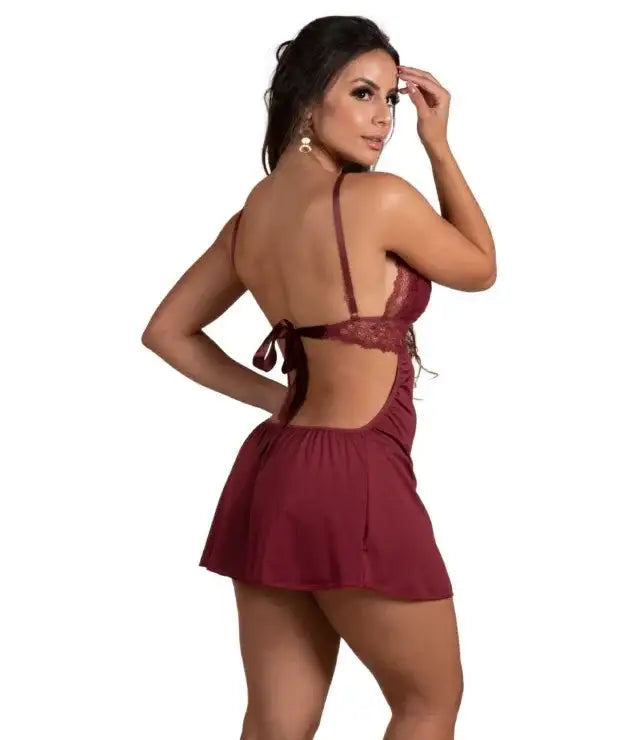Camisola em Microfibra Aberta nas Costas – Leidiane