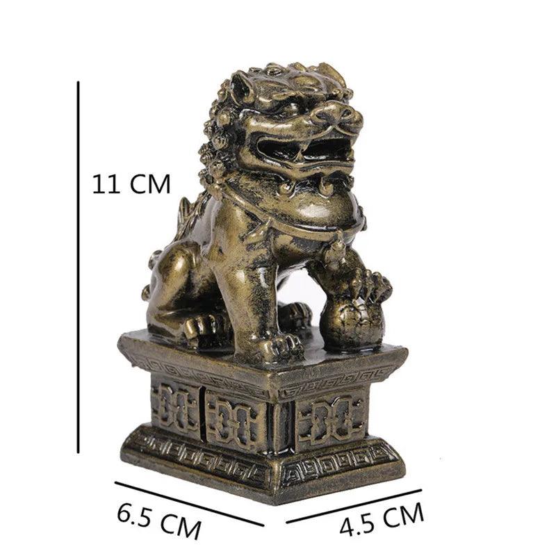 Estátuas Fu Foo Dogs Leão Dourado Olliver™