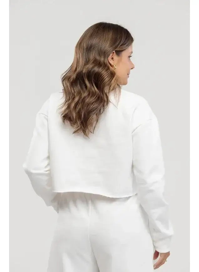 Blusa Cropped de Moletom