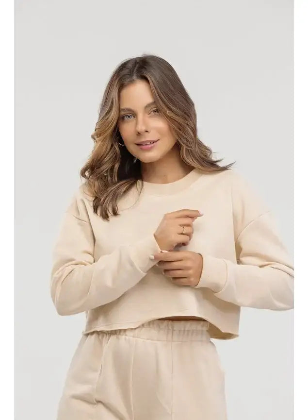 Blusa Cropped de Moletom