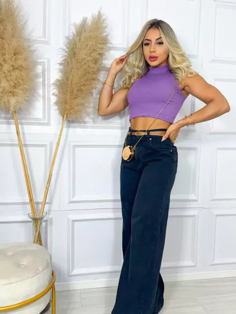 Cropped Ribana Canelada Gola