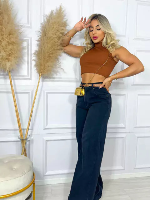 Cropped Ribana Canelada Gola