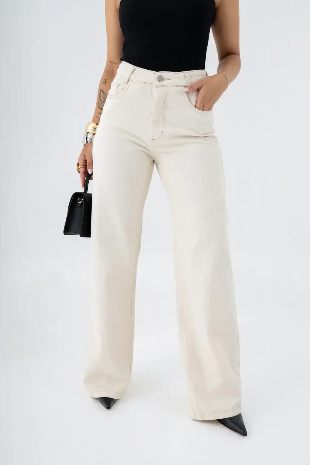 Calça Jeans Wide Leg