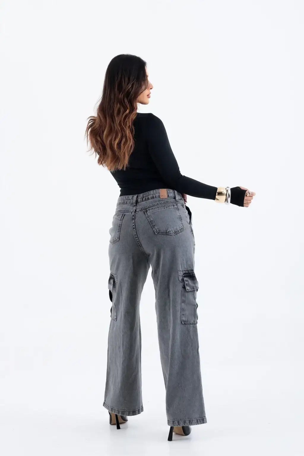 Calça Jeans Cargo