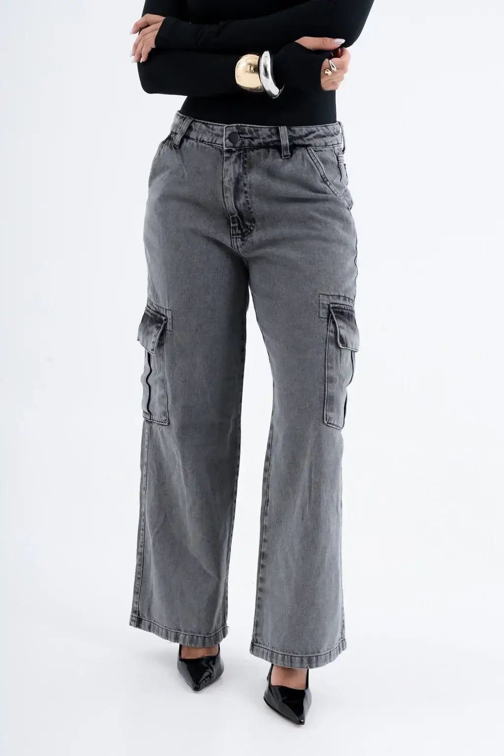 Calça Jeans Cargo